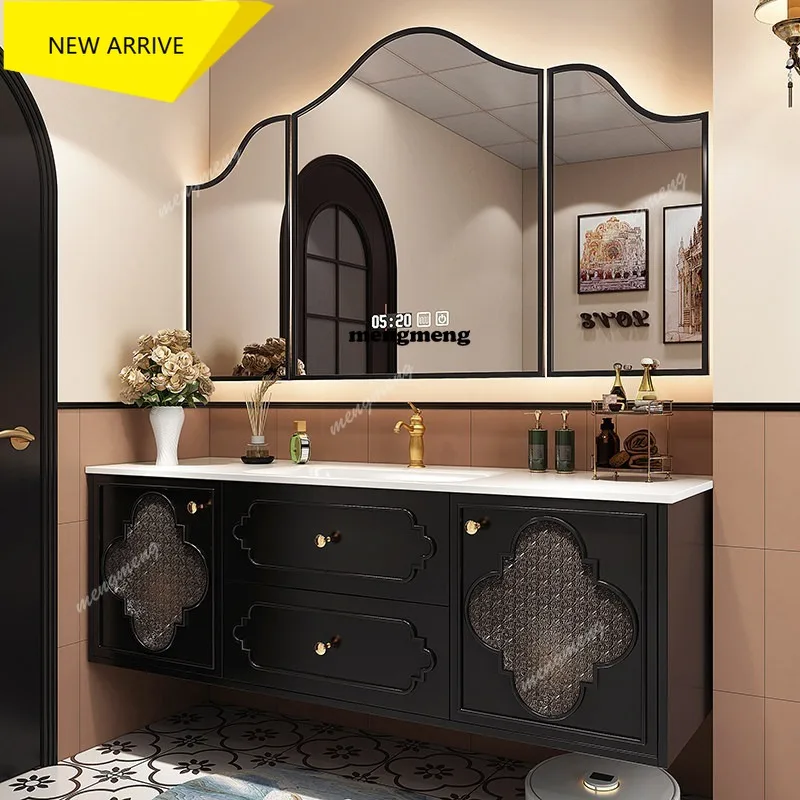 

Бесшовная керамическая интегрированная раковина M138, комбинированный шкаф для ванной комнаты, двойная раковина, стол для умывания, раковина для мытья рук