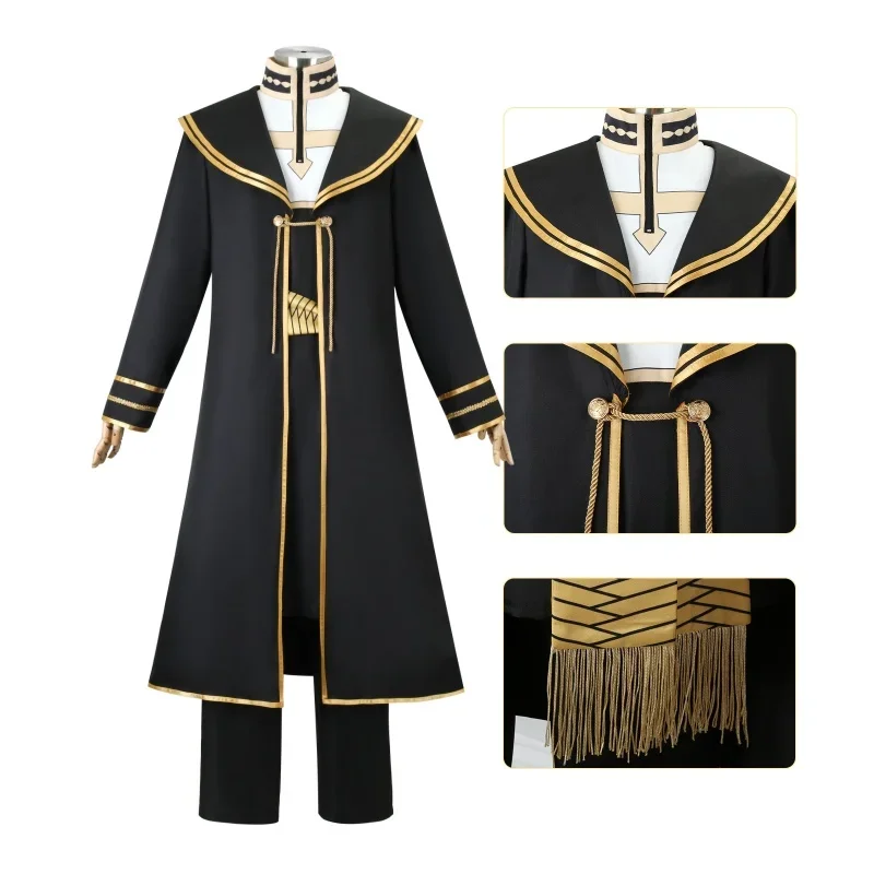 Anime Freeze At The Funeral Heiter Cosplay Costume Sousou No Freeze Top Pants Cloak Outfits Priest Halloween Costumes for Men