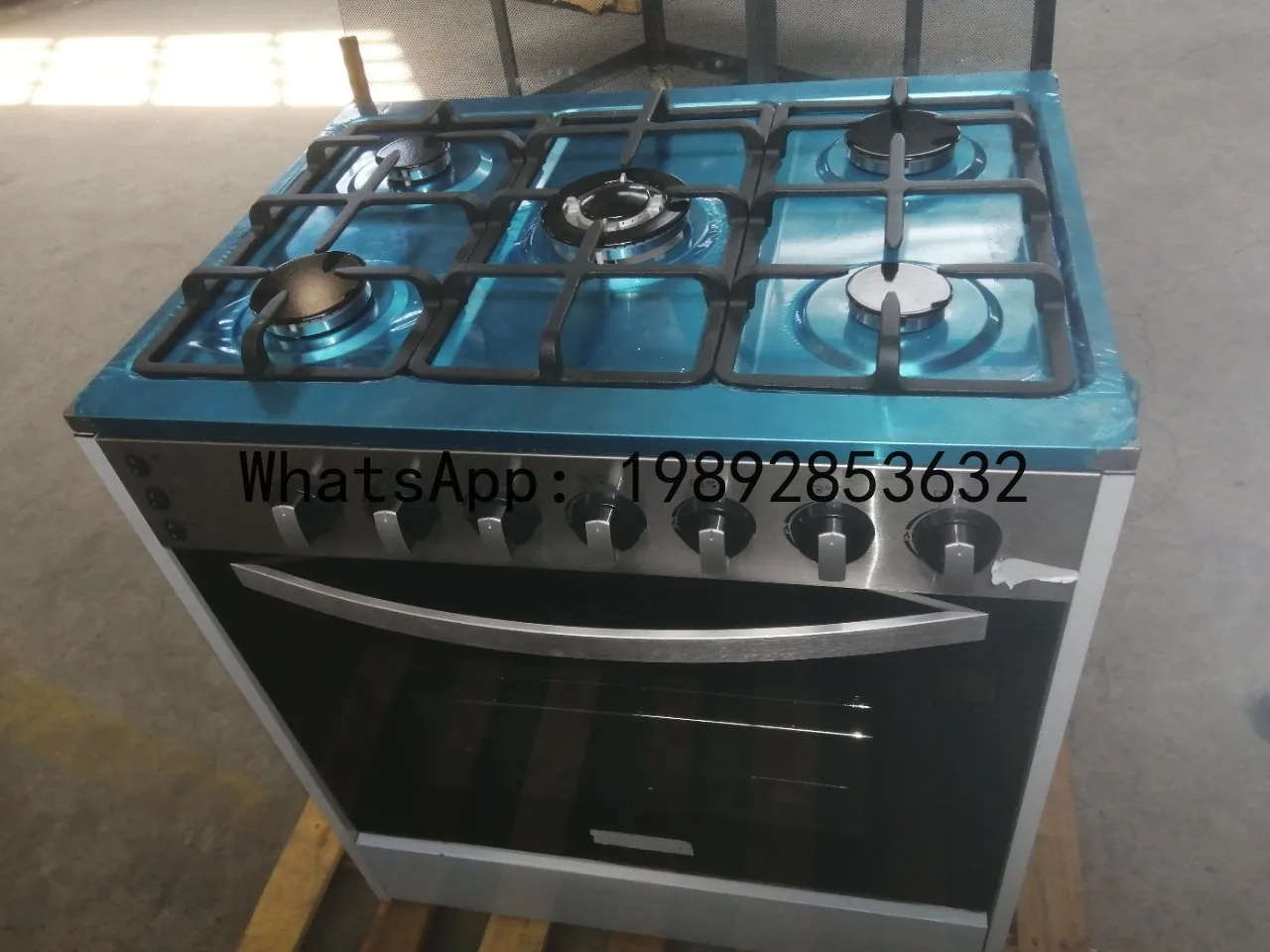 X-13 Five-Burner Gas Stove with Oven, Upright Liquefied Gas Stove