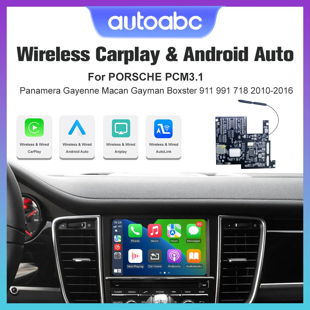 Drahtloses CarPlay und Android Auto für Panamera Cayenne Macan Cayma 911/918 PCM 3.1, Mirror Link, AirPlay-Unterstützungskamera