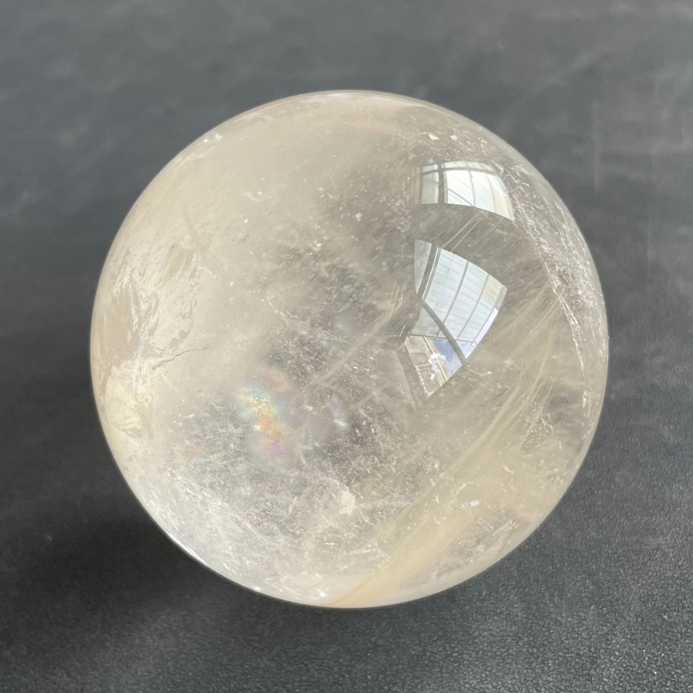 578g Natural Stone Quartz Rutilated Sphere Polished Rabbit Hair Crystal Ball Decoration Rock Gift Reiki Healing Y1134