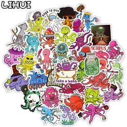 50 PCS Octopus Anime Stickers Toys for Children Ocean Animals Sticker to DIY Laptop Phone TV Fridge Bicycle Car Decal Kids Gifts