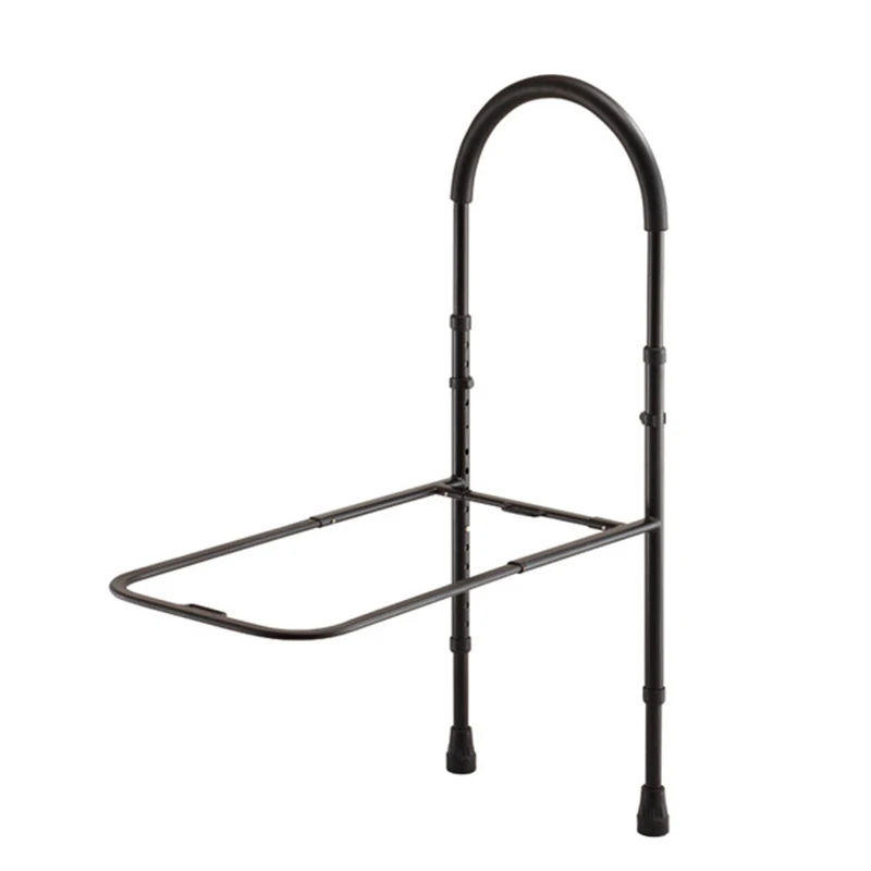 سكة أمان للسرير المنزلي لكبار السن خفيفة الوزن وقابلة للطي بمقبض من البولي يوريثان، حاجز أمان للسرير للمعاقين