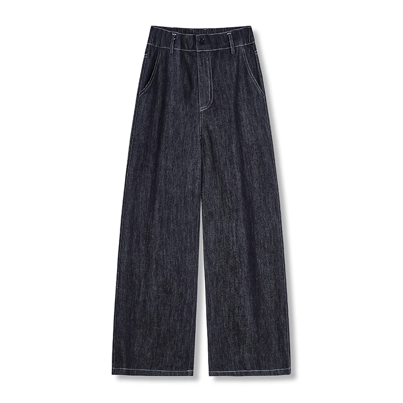 

Spring 2026 High Waist Straight Leg Loose Fit Wide Denim Jeans Men's Trendy Brand Casual Cotton Trousers Youth ular Sle