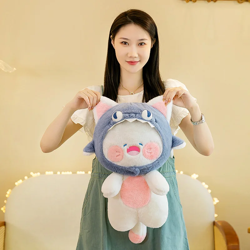 Jouet en peluche requin Kawaii mignon, poupée en peluche pour enfants, cadeau d'anniversaire, oreiller câlin doux pour filles, Adorable peluche