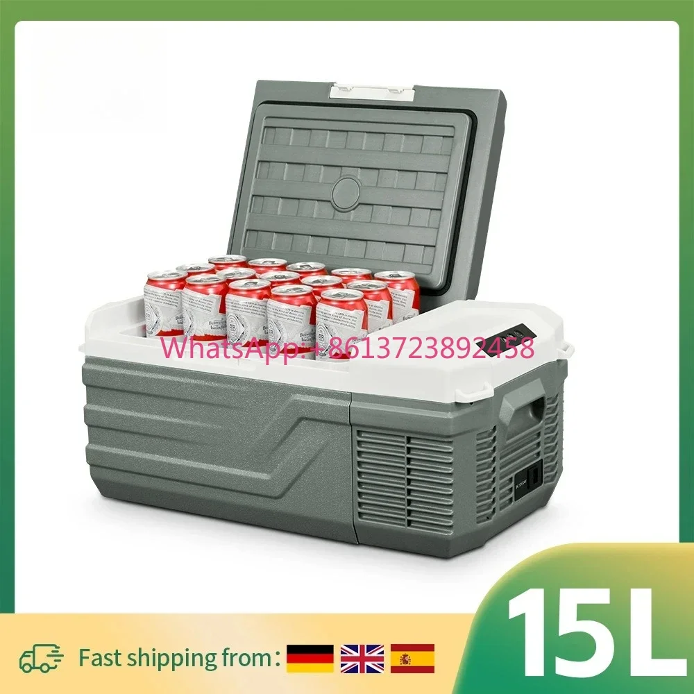 NL15 15L Portable Car Refrigerator 12 Volt Mini Fridge Freezer 12/24V DC 100-240V AC Cooler Ice Box for Truck Camping