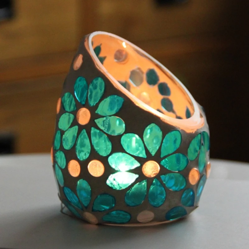 Eğimli Mozaik Cam Mumluk DIY E - Candle Making Glass incelemesi ve fiyatı