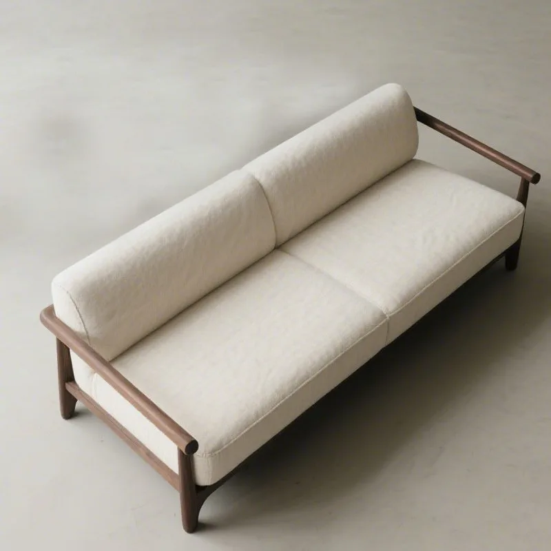 

American Solid Wood Living Room Sofas Minimalist Luxury Nordic Lazy Living Room Sofas Europe Family Fauteuil Salon Furniture