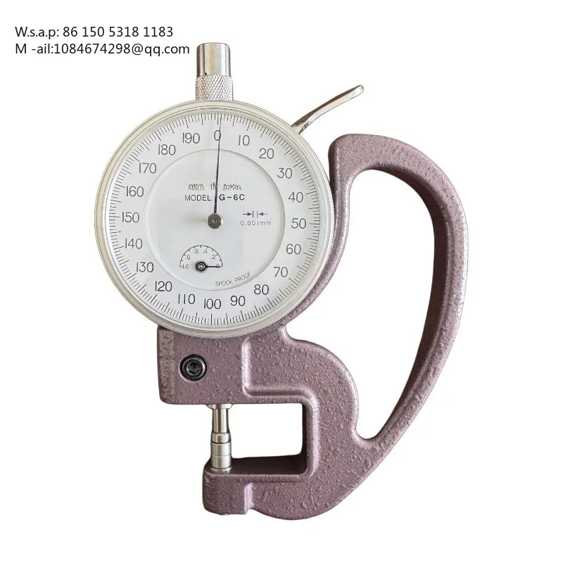 Wholesale Japan Original PEACOCK G-6C Dial Thickness Gauge, 0-1mm Measuring Range, 0.001mm Graduation, 20mm Throat Depth Precisi