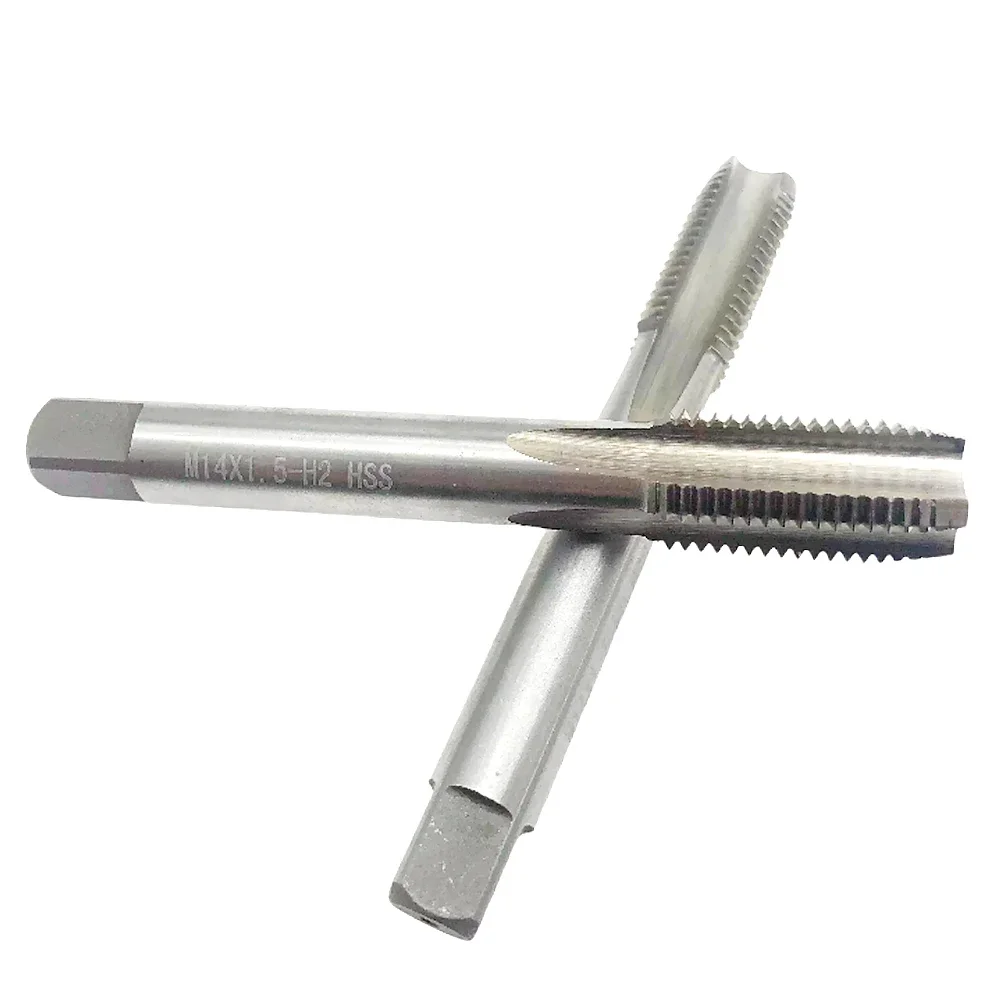 2Pcs M14x1.5 Thread Tap Right Hand M14 x 1.5 Metric Tap Set Drill Tools Cut Tap Tool RH M14 x 1.5 Threading Tool Hand Tools