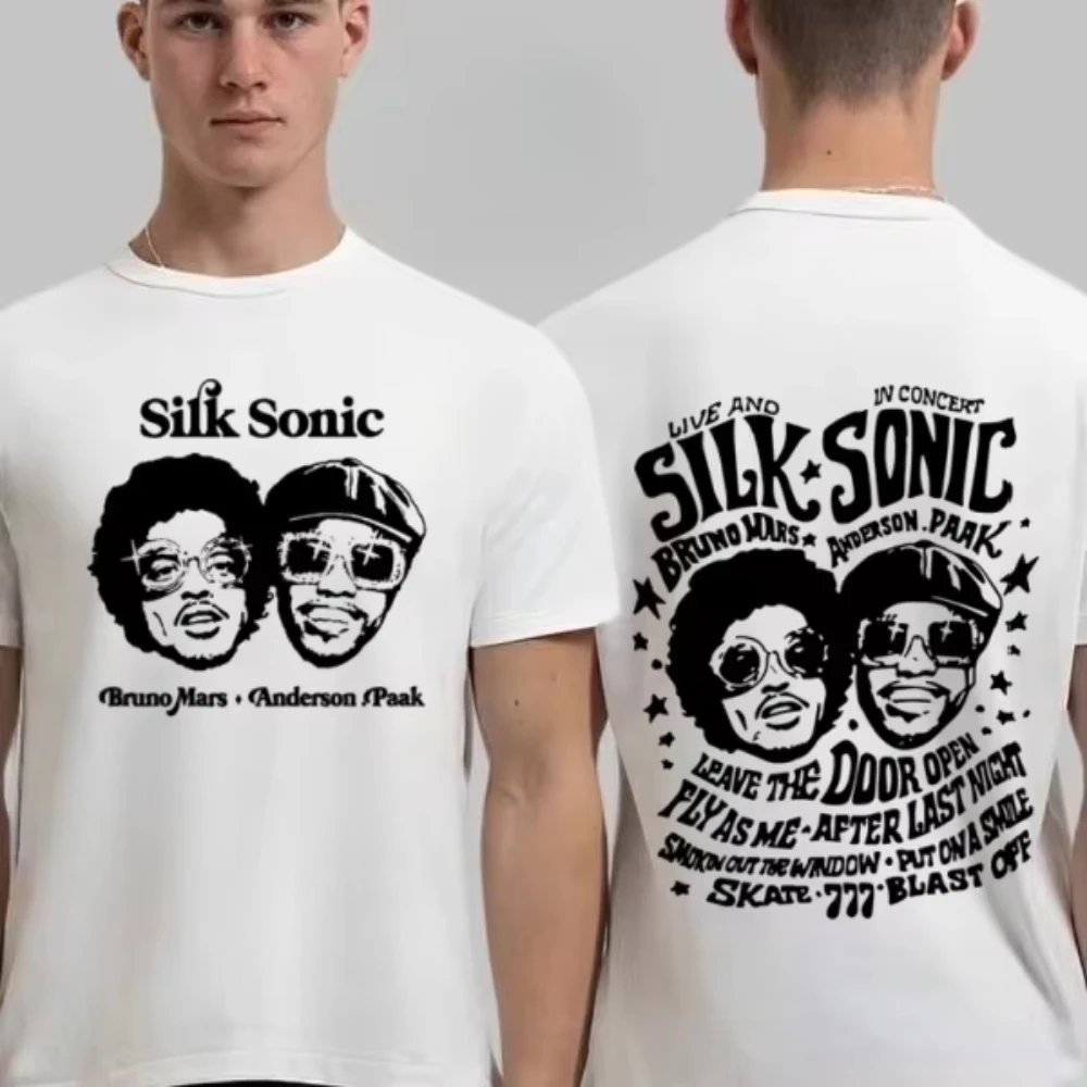 Silk Sonic T-Shirt aus 100 % Baumwolle, Bruno Mars 24K MAGICT T-Shirt, Fan-Geschenk, Streetwear für Paare, Herren-T-Shirts, Vintage-T-Shirt – Detail 4