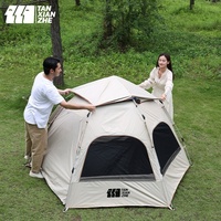 WOLFACE Outdoor 3-4 People Beach Park Camping Tent Fully Automatic Camping With Windows Camping Large Space Tent Dropshipping