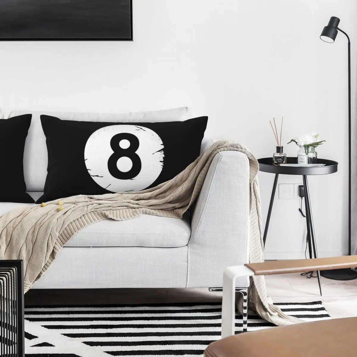 8 Ball Billiards Pool Eight-ball Rectangle Linen Pillowcase Cushion Cover Polyester Decor Bed Home Comfort Throw Pillow