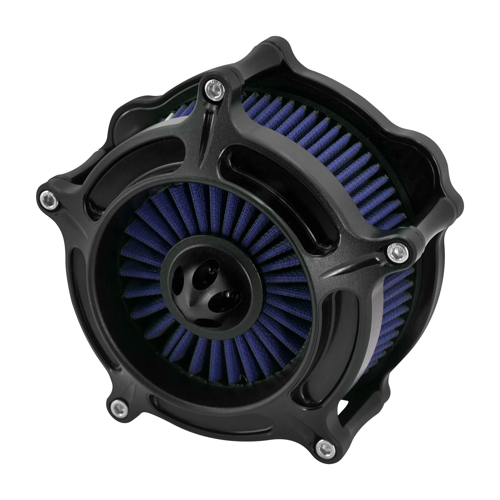

STLF Motorcycle Air Filter Blue Element Intake Filter Aluminum Air Cleaner for Harley Touring FLHR Sportster XL 883 Dyna Softail