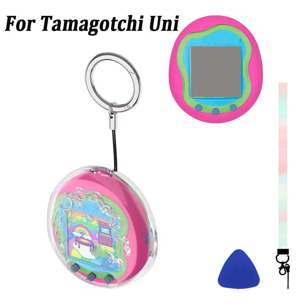 Transparent Protective Case Crystal PC Dustproof Hard Shell Full Coverage Anti-Scratch Clear Cover for Tamagotchi Uni