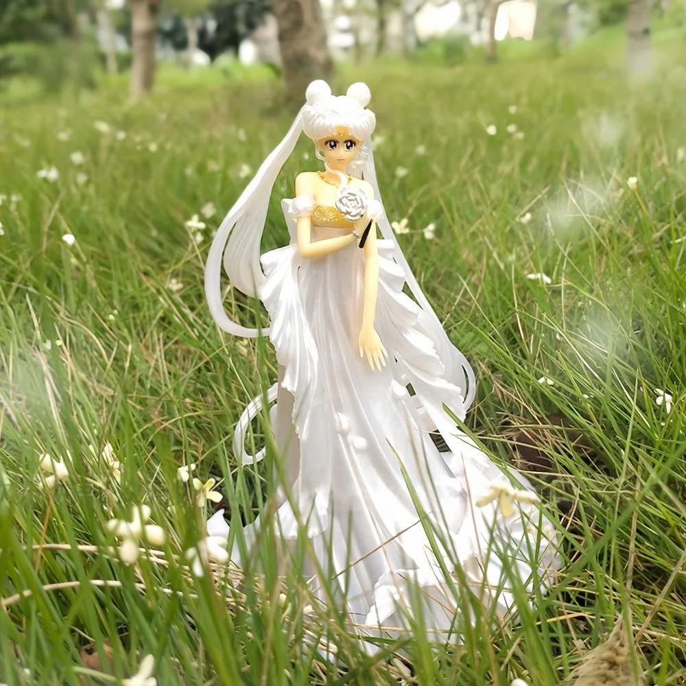 Hot Seated wedding dress Sailor Moon Tsukino Usagi 15cm PVC Anime Figure Decoration Collection Doll Action Model Toys for Gift - view 2