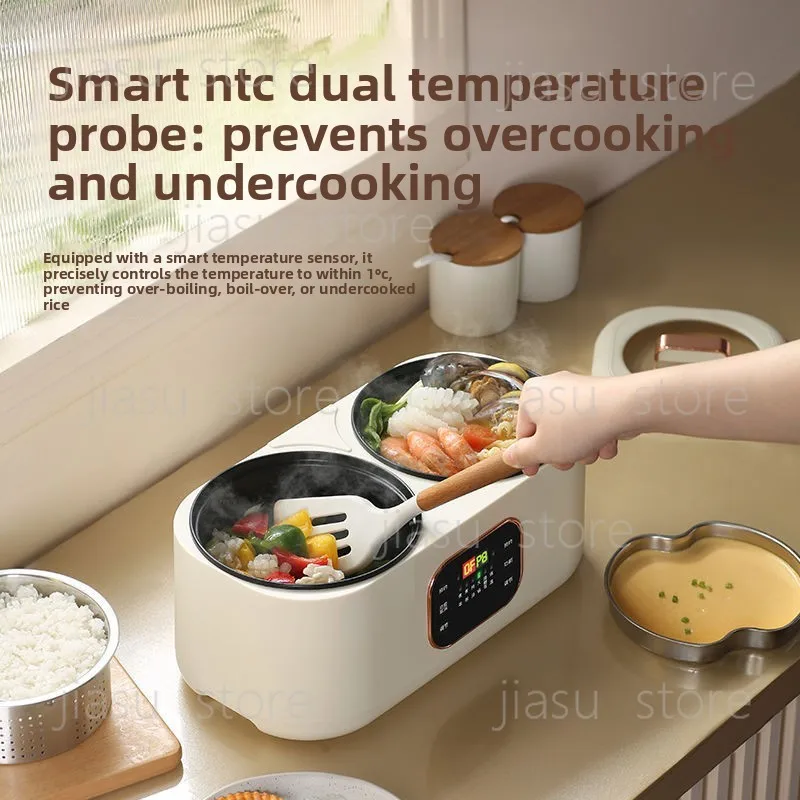 Home Smart Dual-liner Rice Cooker Non-stick Dual-purpose Pot Touch Control Steam Soup Hot Pot All-in-one Cooker