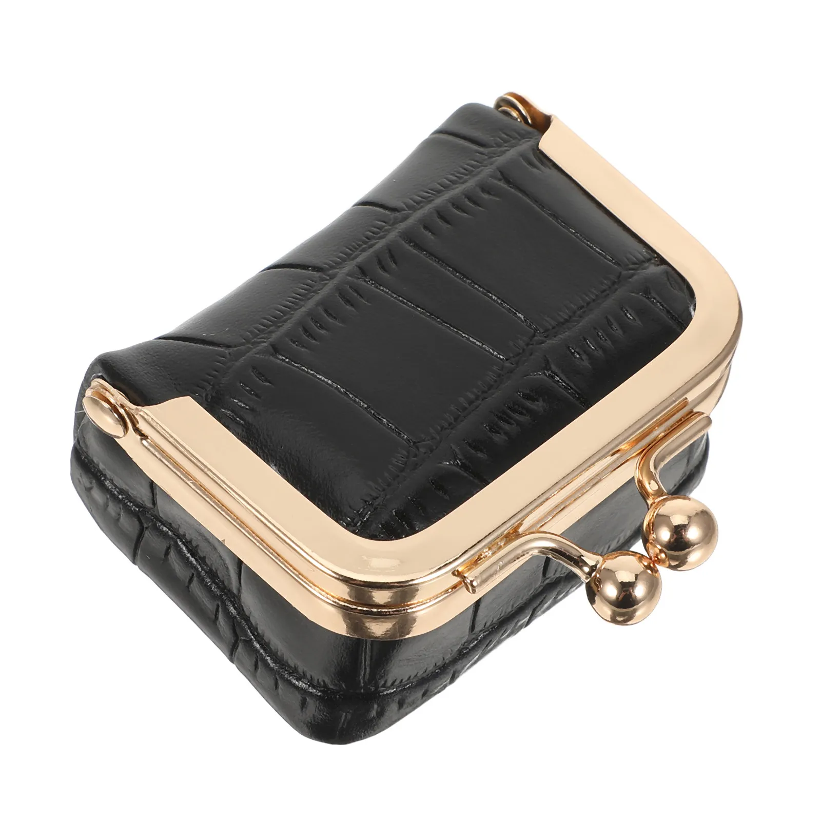 

Mini Jewelry Box Black Vintage Travel Organizer Compact Ring Box for Earrings Necklaces Bracelets Portable