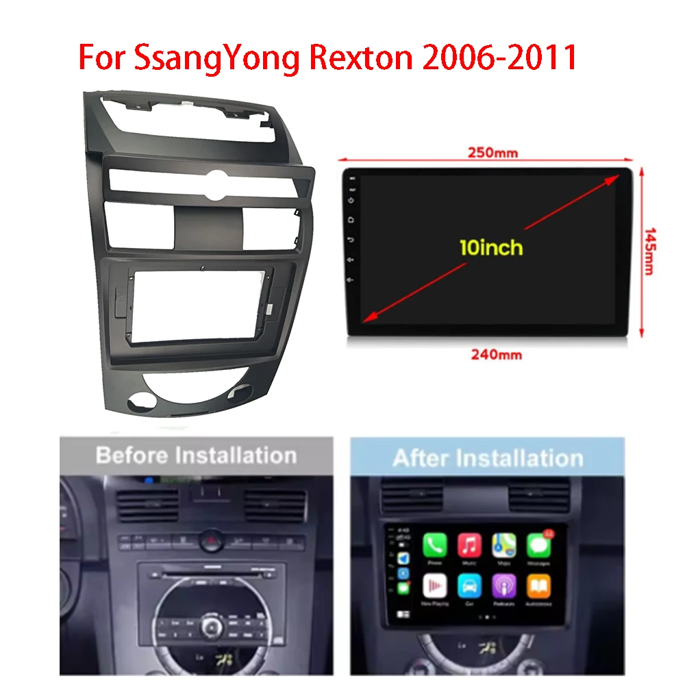 

Car Frame Fascia Adapter Android Radio Dash Fitting Panel Kit For SsangYong Rexton 2006-2011