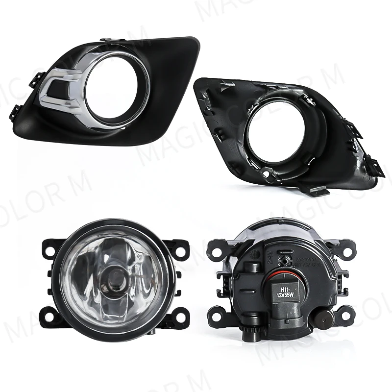For Mitsubishi ASX 2011 2012 2013 LED Fog Light Lamp Headlights Halogen Cover Hood Frame Bezel Waterproof Car Accessories 12V