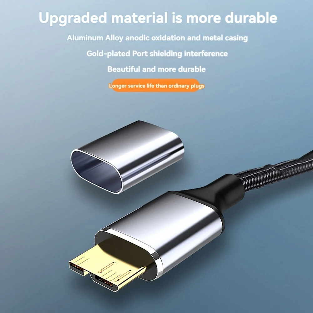 Улучшенный кабель ADEGBO TypeC к Micro-USB 3.0, 5 Гбит/с, 5 А, шнур для быстрой зарядки, B