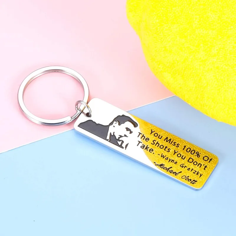 Inspirational Christmas Keychain The Office Gifts for Women Men TV Show Merchandise for Fans Best Friend Him Her Birthday Gifts