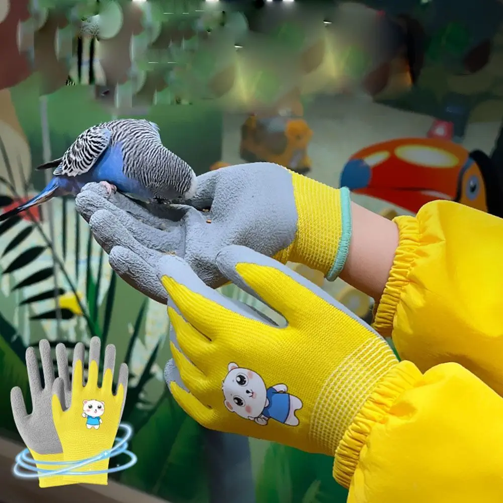 Waterproof Gardening Gloves Non-Slip Safety Garden Work Gloves Animal Pattern Breathable Children Protective Glove