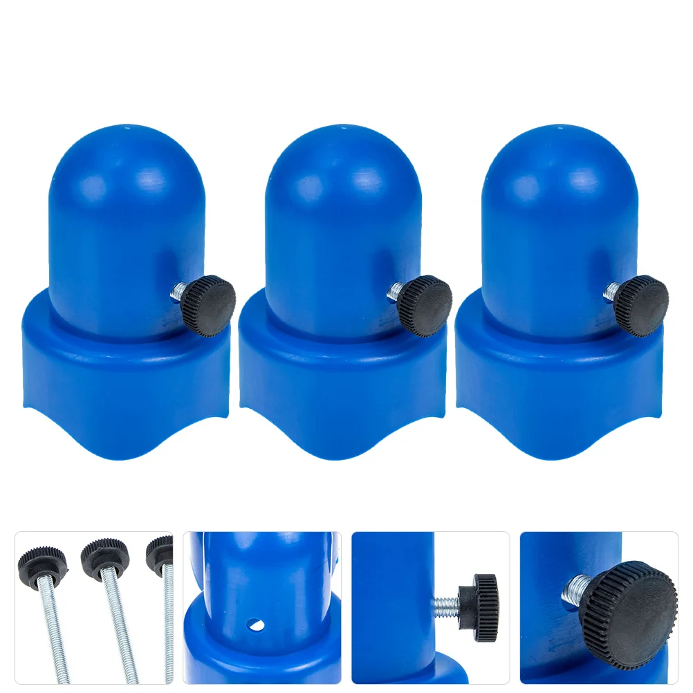 

3 set Trampoline Pole Caps Wear-Resistant Pp Protective Covers For Safety Net Attachment Durable Replacement Parts Outdoor