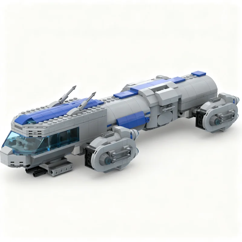 766pcs MOC Space Cargo Carrier Model Christmas Gift Creative Assembly Project Decorative For Bookshelf And Home