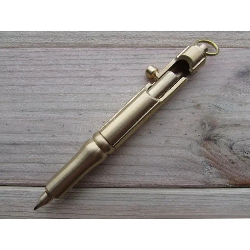 EDC brass bolt pen tactical pen ballpoint pen CNC numerical control
