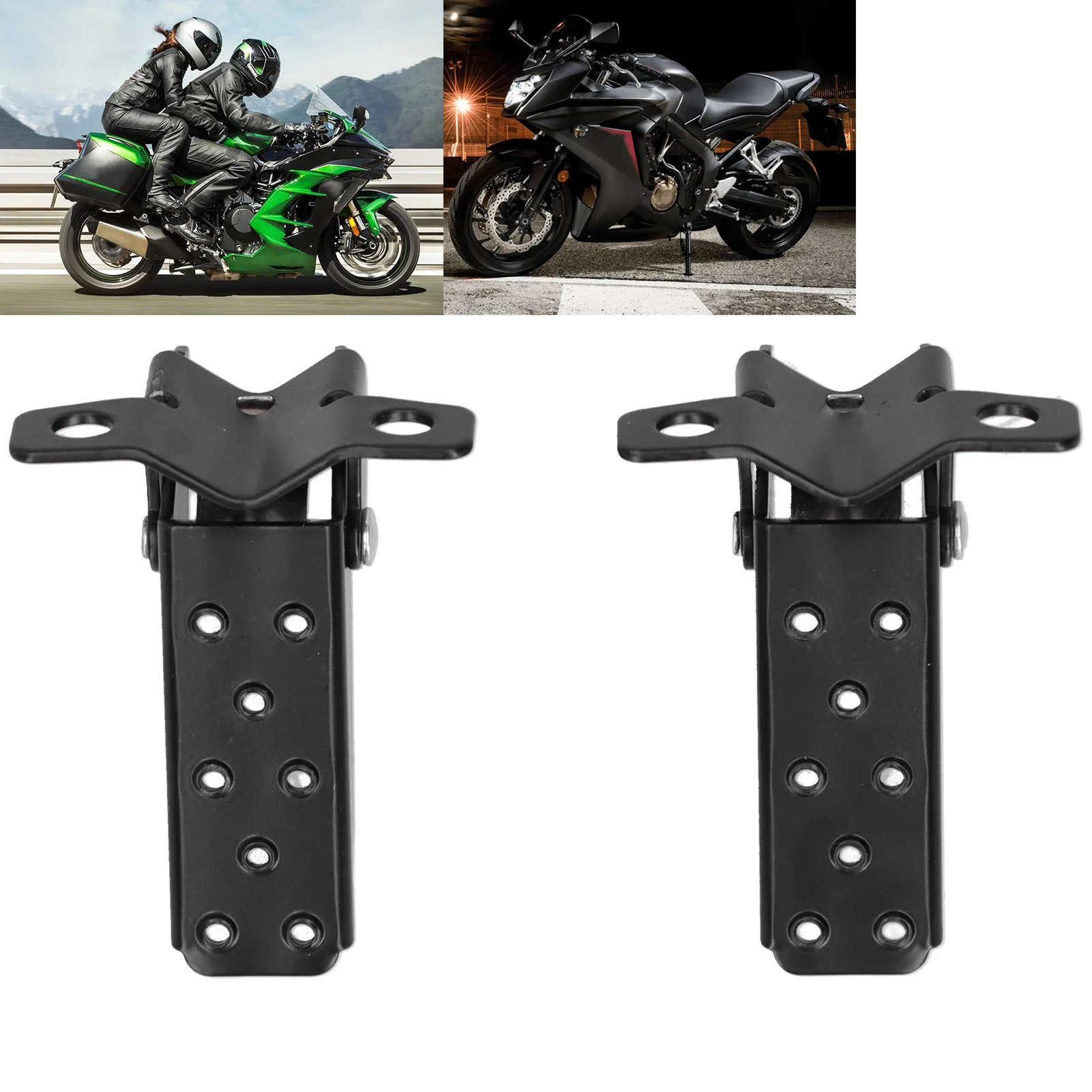 

Складная подставка для ног, подножки, стальная педаль, черная, универсальная для ретро-мотоцикла, квадроцикла