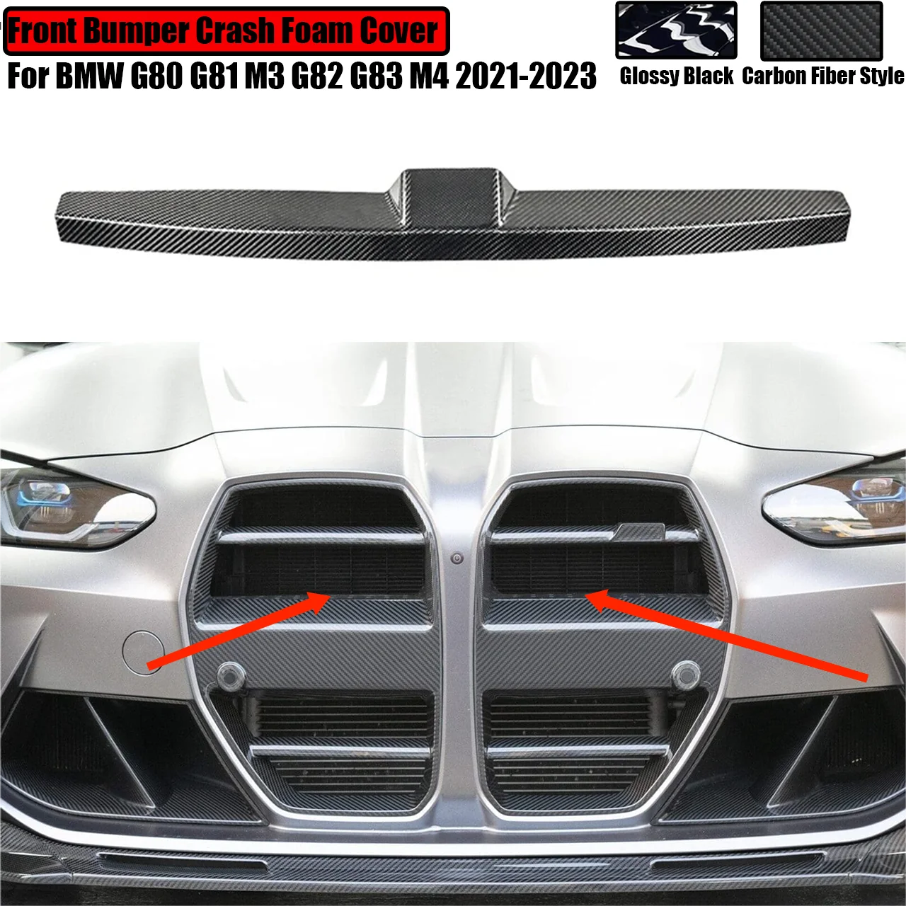 

Car Front Bumper Foam Cover Trim Perfect Coverage With Grille Back Foam Bumper For BMW G80 G81 M3 G82 G83 M4 2021-2023