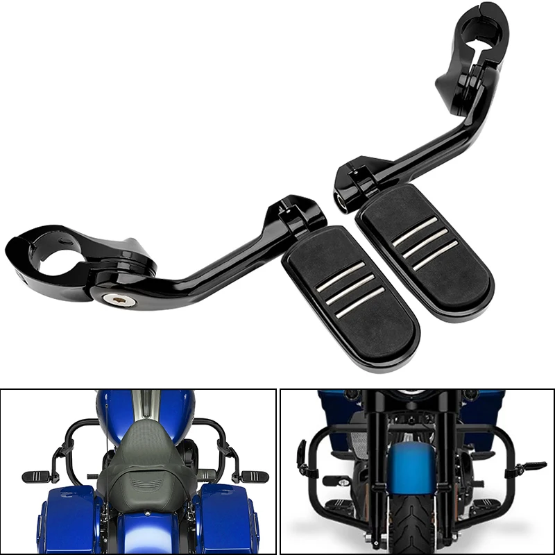 

Motorcycle 32mm 1.25'' Highway Bar Clamp Mount Angled Engine Guards Footpeg Pedal For Harley Honda Kawasaki Suzuki Yamaha