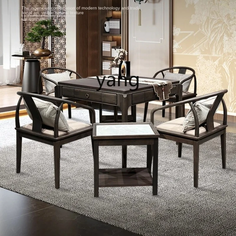 

yjq Rotary Roller Coaster Solid Wood Mahjong Machine Automatic Dining Table Dual-Use