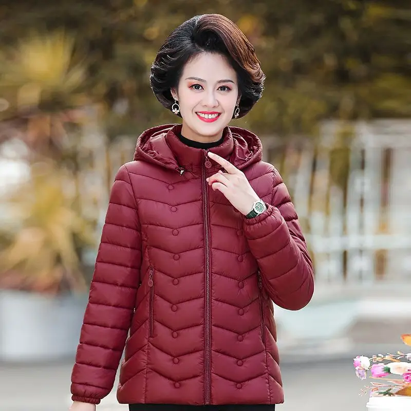 

New Winter Women Jacket Hooded Cotton Padded Parkas Female Coat Womens High Quality Warm Outerwear G501