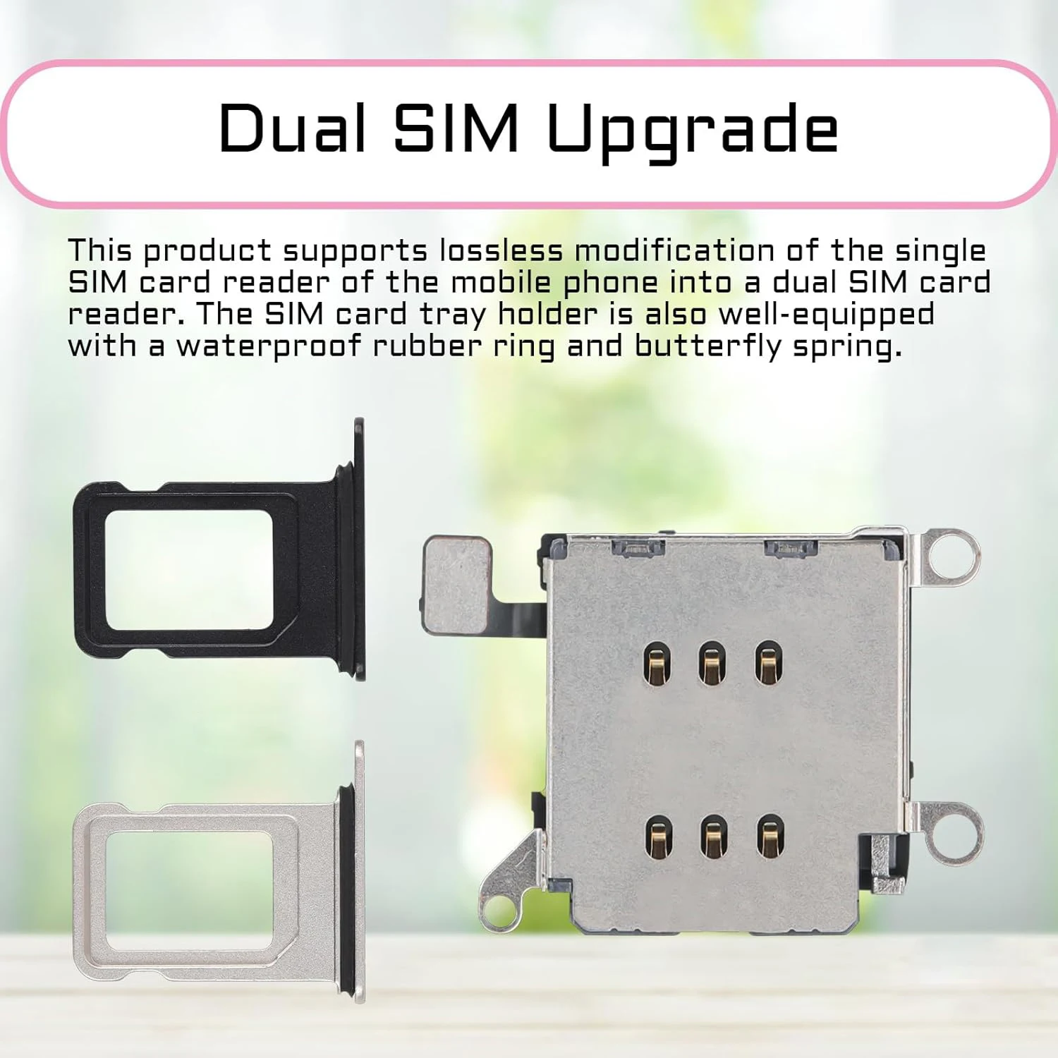 Cavo flessibile per lettore di schede doppia SIM per iPhone 12 e 12 Pro Max Sostituzione connettore adattatore supporto slot doppio vassoio scheda SIM