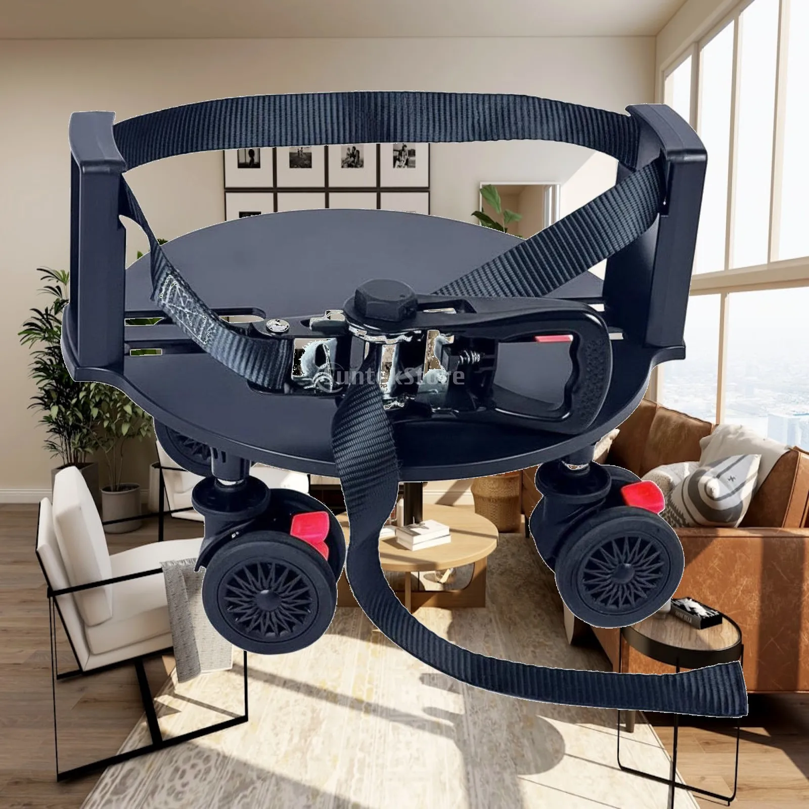 ABS Golf Bag Wheel Base Rolling Cart Stand with Brakes for Golf Accessories Lightweight Golf Caddy Bag Use