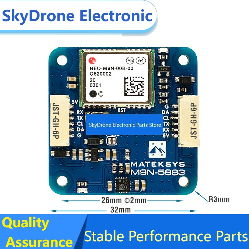 SkyDElMATEK MATEKSYS GNSS Compass M9N-5883 GPS For Long Range RC FPV - High Precision Navigation System