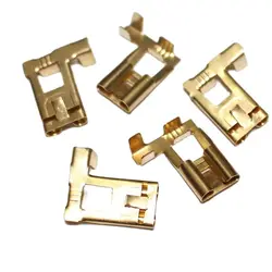 50Pcs 7.8mm Curved Crimp Spade Terminal Connection 7.8 mm Flag Copper Terminals Adaptor Connector Car Auto Boat Modified parts