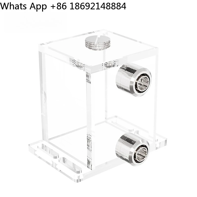 

Fully transparent water-cooled small water tank with extended fixed position Acrylic three-hole water tank