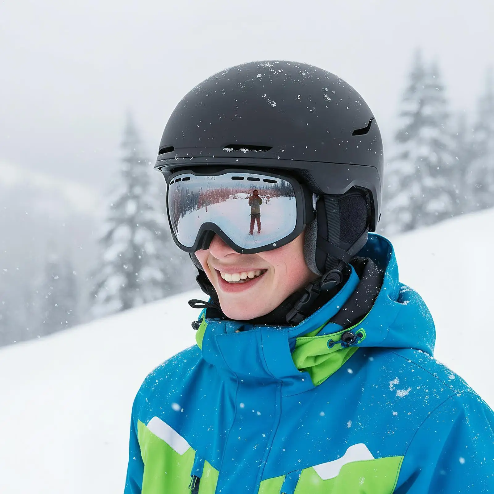 

Black Adjustable Ski Helmet for Adults and Youth, Lightweight Snowboard Safety Helmet with Reliable Protection for Winter Sports