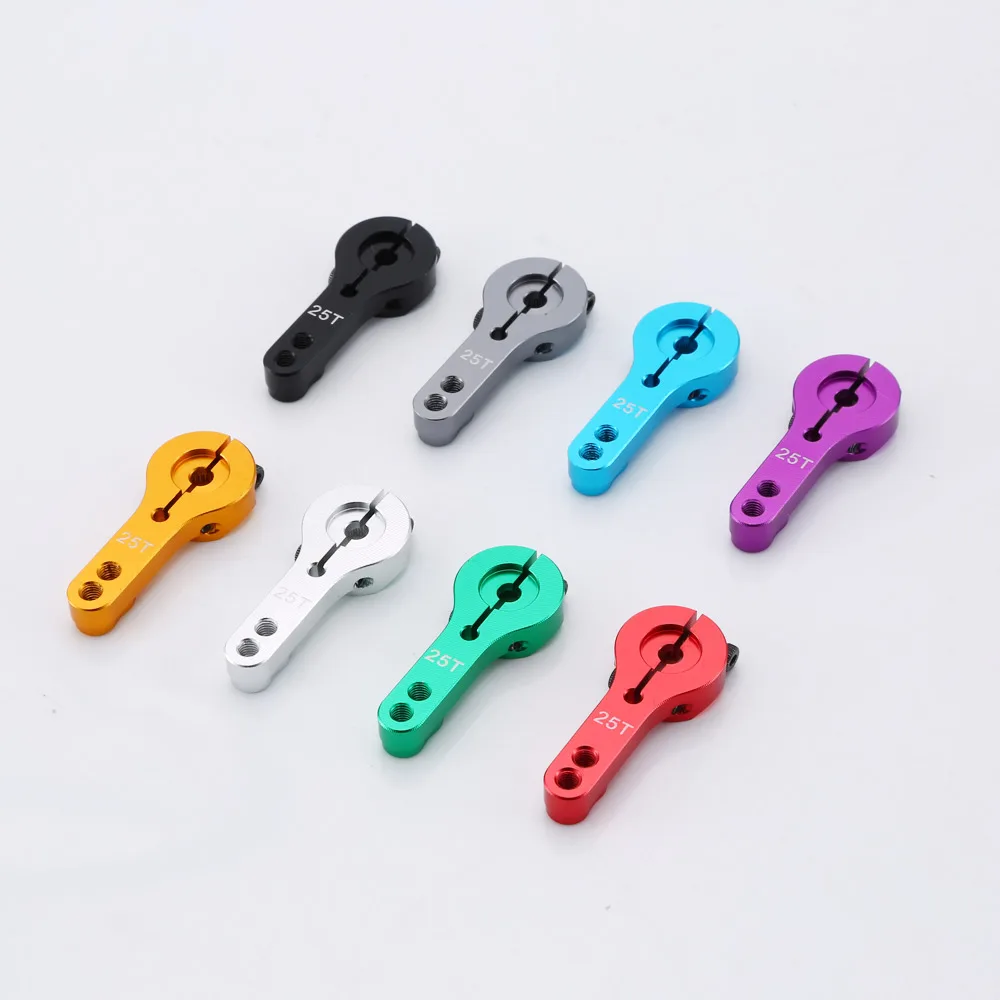 2Pcs 25T M3 High Strength Metal RC Servo Horn for Futaba Savox MG995 MG996R Axial SCX10 WPL MN RC Crawler