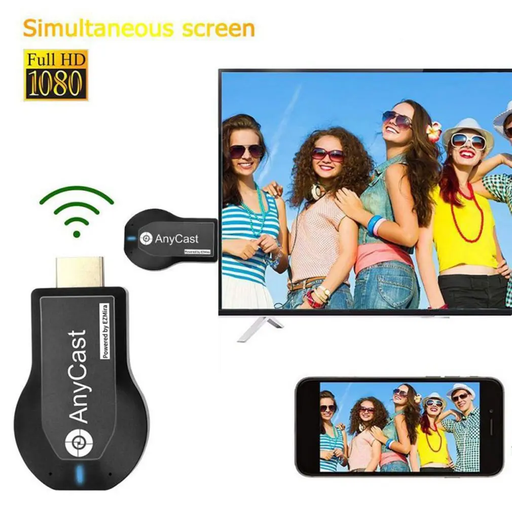 1080P Wireless WiFi TV Stick Display TV Dongle Receiver for AnyCast Plus Airplay 1080P HDMI-compatible TV Stick DLNA Miracast