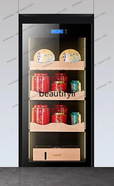 Special constant temperature, humidity, fresh air-cool cigar moisturizing storage refrigerator for tea cabinet