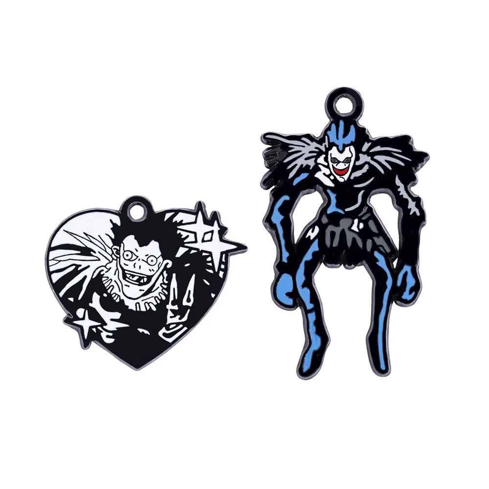 10pcs Cartoon Death Note Enamel Charms Pendant for DIY Earrings Jewelry Make Bracelet Earrings Handmade Accessory