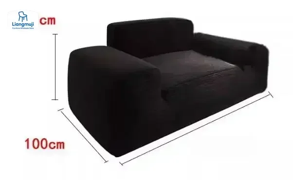 

Design Large Black Living Room Sofas Linen Filler Lazy Puffs Compressed Sofas Modular Nordic Divani Soggiorno Home Furniture