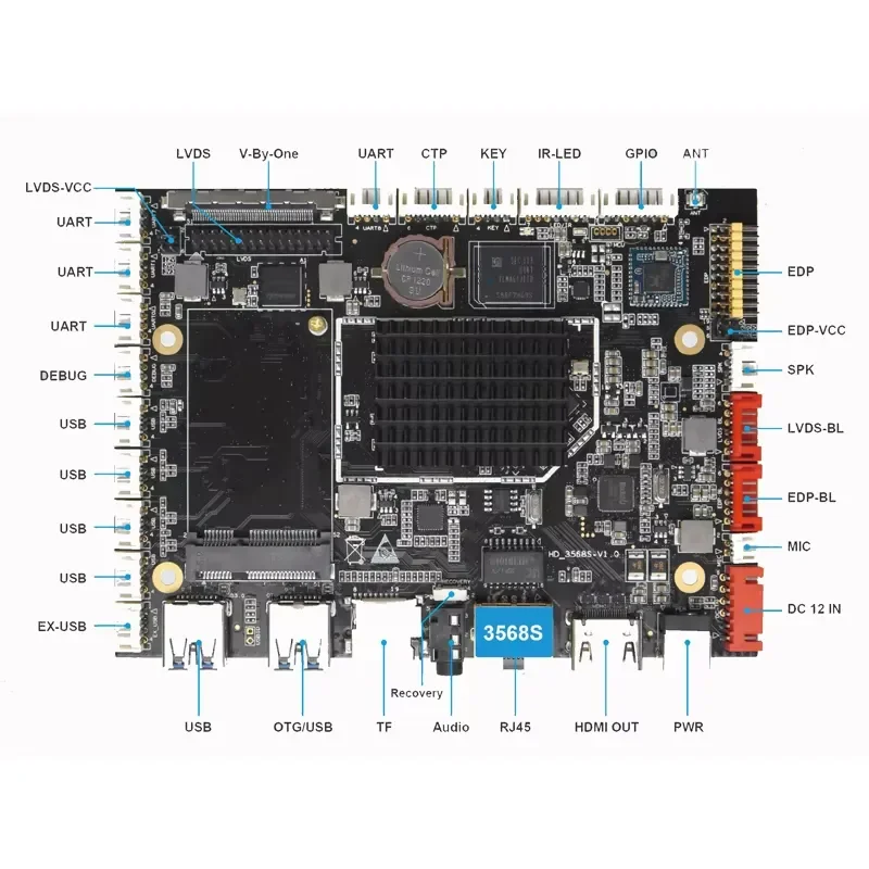 for Universal HD-3566S LCD Android Motherboard Smart LCD Advertising Screen TV Board