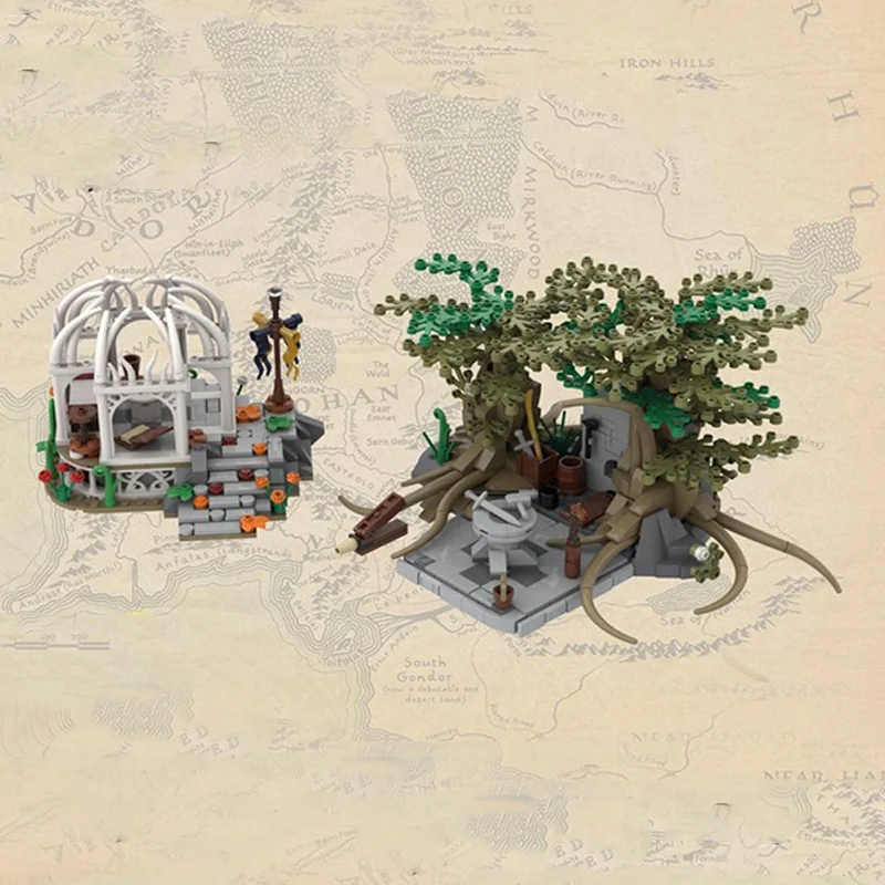 21067 قطعة MOC UCS Rivendell حزمة كاملة نموذج اللبنات هدايا عيد الميلاد البناء تجميع اللعب لتقوم بها بنفسك الطوب عيد ميلاد #4