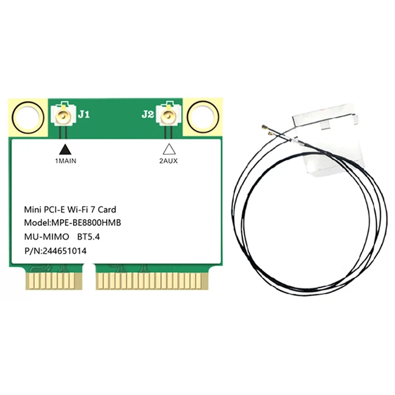 新しい！ !Wifi 7 Mini-Pcie アダプター BE200 8774M トライバンド 2.4G/5G/6Ghz ワイヤレスネットワーク Wifi カード Win10/11 Wifi 7 アダプター用