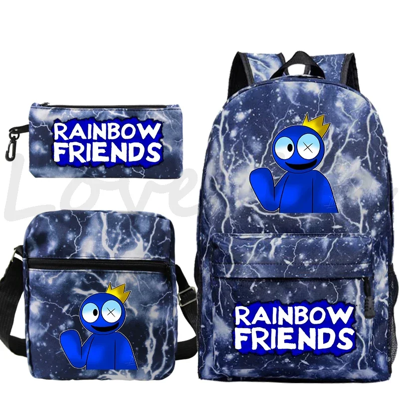 Rainbow Bcakpack Friends 3pcs Set Schoolbag kids Mochila Student Daily Rucksack Boys Girls Anime Backpack Children School Bags